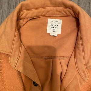 Womens Size Medium Oversize- Billabong Orange Fleece Jacket